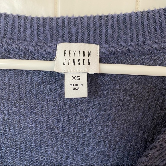 Evereve Peyton Jensen women’s ribbed stretchy shirt with front tie size XS - Picture 4 of 8